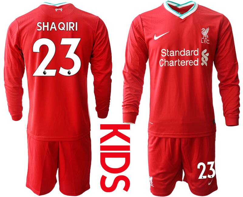 2021 Liverpool home long sleeves Youth #23 soccer jerseys->chelsea jersey->Soccer Club Jersey